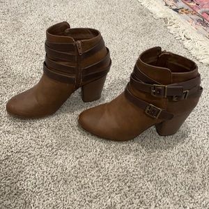 Madden girl brown cowboy booties size 9